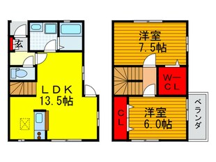 ツインテラス東石切の物件間取画像